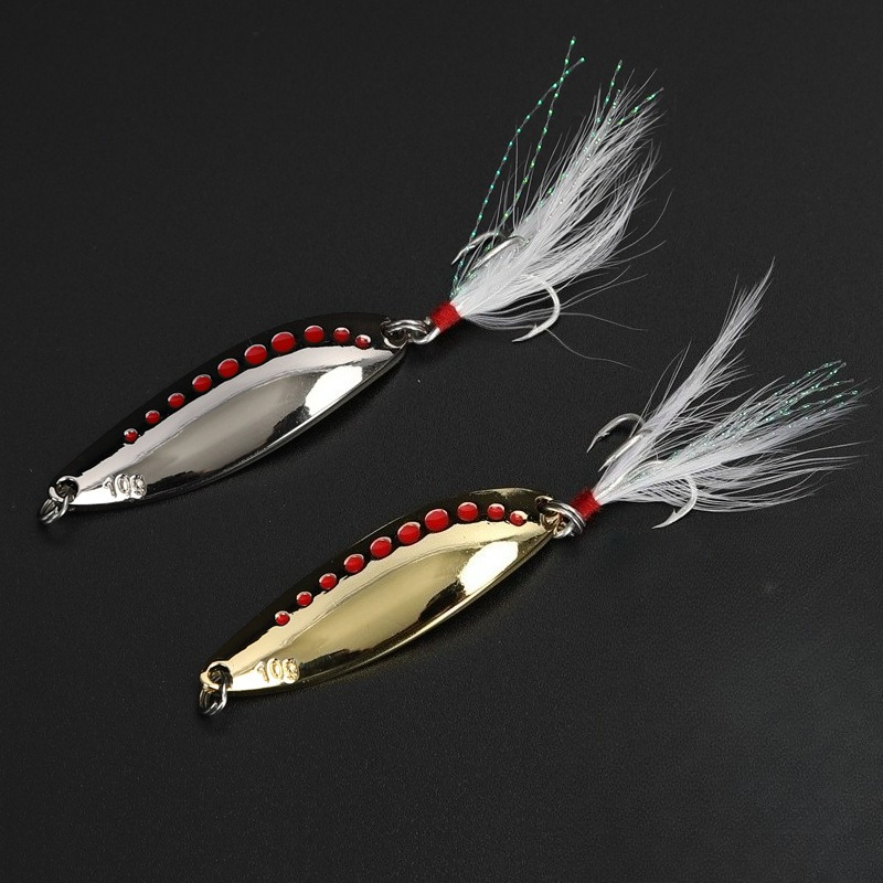 Fishing Hook Treble - 1 pçs 5g-20gmetal colher giratória ganchos