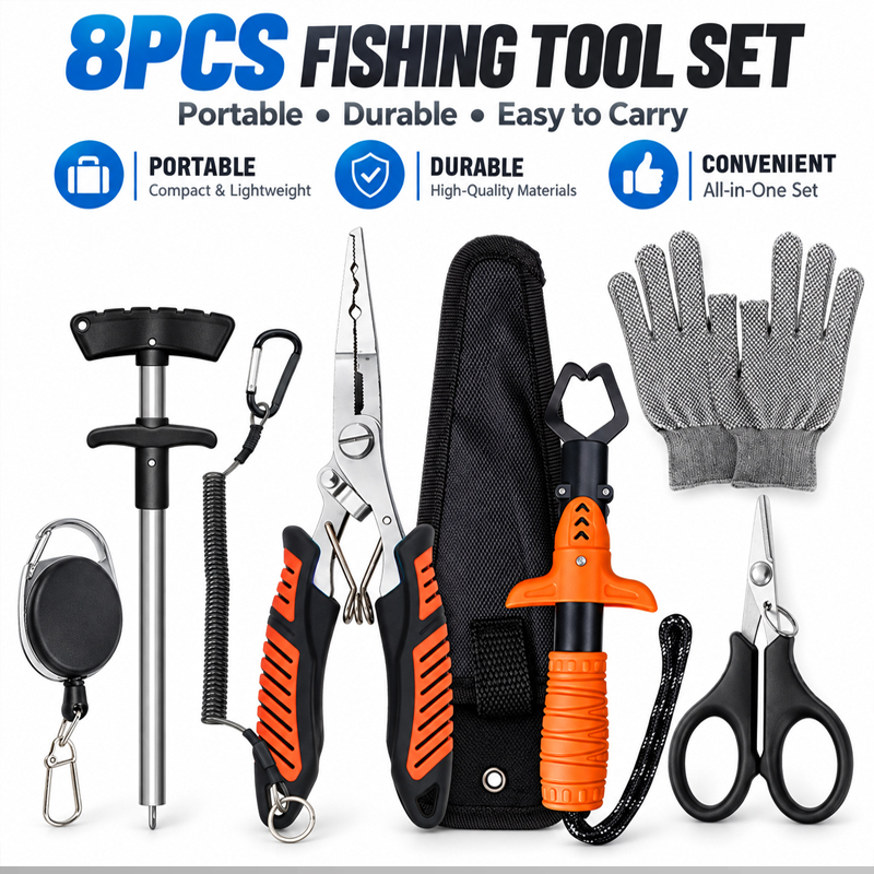 Fishing Hook Remover - Conjunto profissional de alicates multifuncionais para