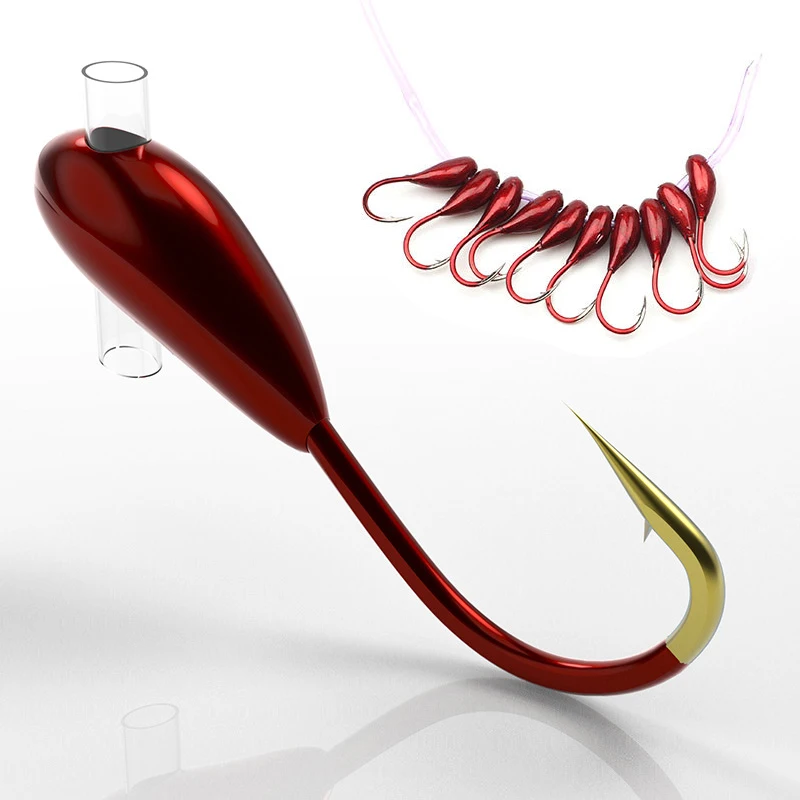 10/20 pçs inverno gancho de pe - Fishing Hook Offset avaliação e preço