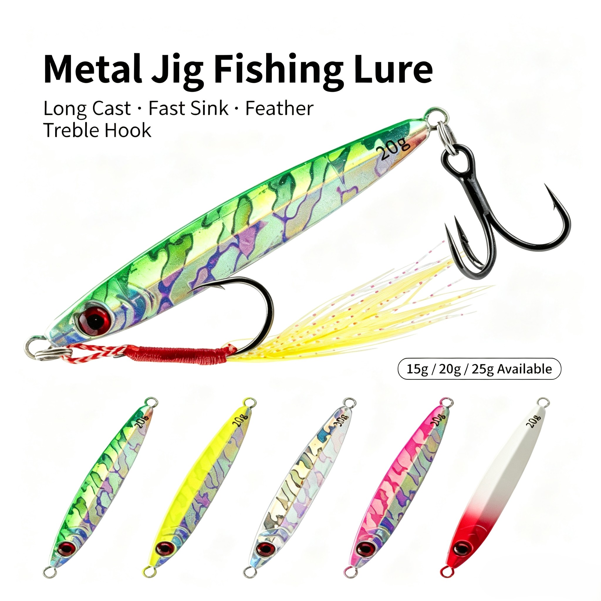 Conjunto de 3 Iscas Metálicas  - Fishing Hook Treble avaliação e preço